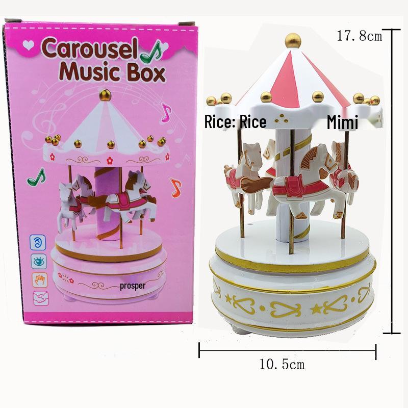 Christmas Carousel Cake Decoration Music Box - Perfect Gift for Girls & Creative Baking Ornament