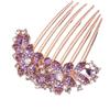 Rhinestone Retro Hair Comb - Ethnic Style Crystal Seven-Tooth Headdress for Wedding Updos