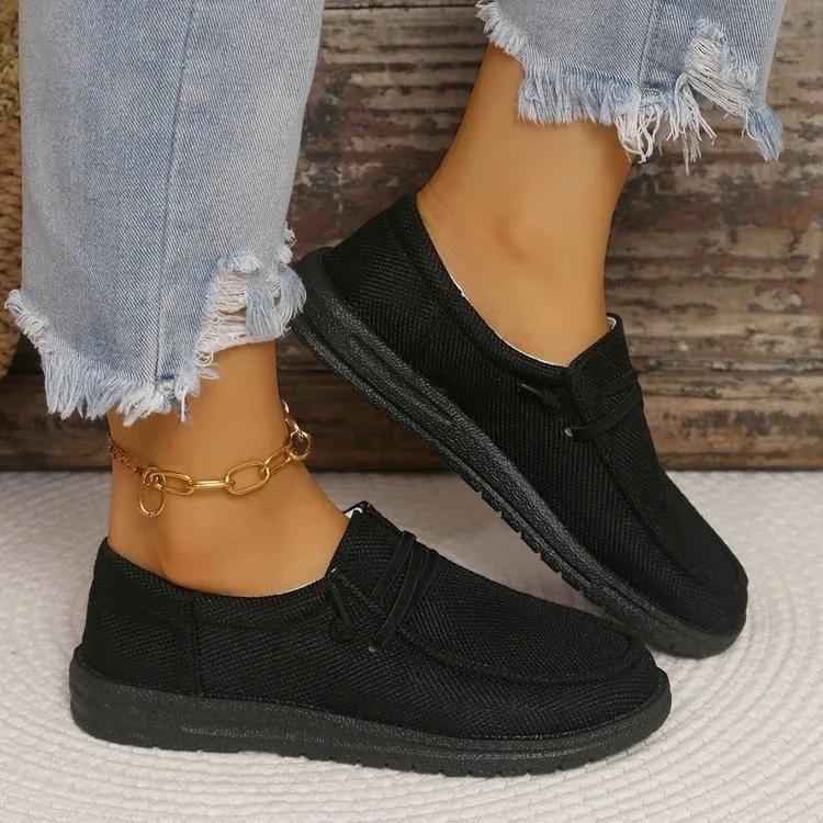 Large Size Women's Shoes Spring and Autumn New Fashion Casual Sports Shoes European and American Flat Bottom Lace Up Single Shoe