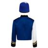 Boys Marching Band Uniform Stand Collar Long Sleeve Sequins Patchwork Color Block Design Epaulets Buttons Hat Set
