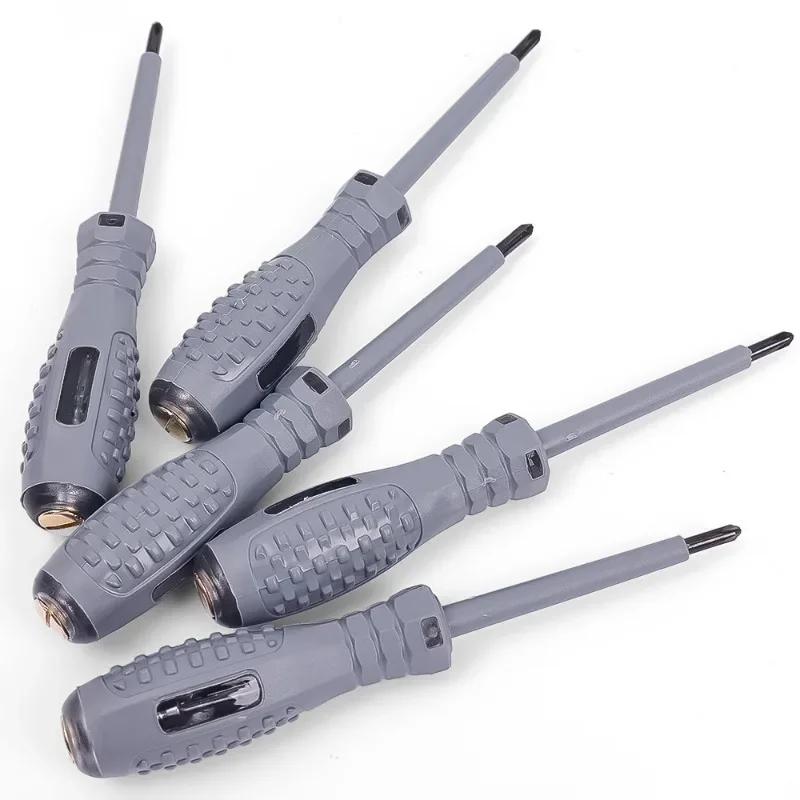 100-220V Voltage Tester Pen AC/DC Induction Power Detector Screwdriver Test Pencil Red/Green Indicator Electricians Tester Tools