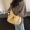 Student Class Pleated Shoulder Bag Large Capacity Women's Bag Crossbody Bag