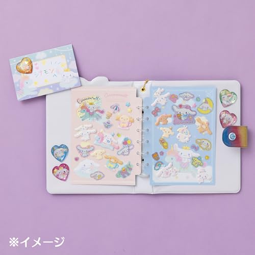Sanrio (SANRIO) Aufregende Sticker & Sticker-Tagebuch Kuromi Aufbewahrungsanhänger Sticker-Rückseite Aufkleben und Abziehen Schiebehülle Memo im Briefstil 913952