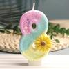 Creative Design Yellow Sun Flower Digital Candles Made of Delicate Cake Candle Decoration Independent Packaging