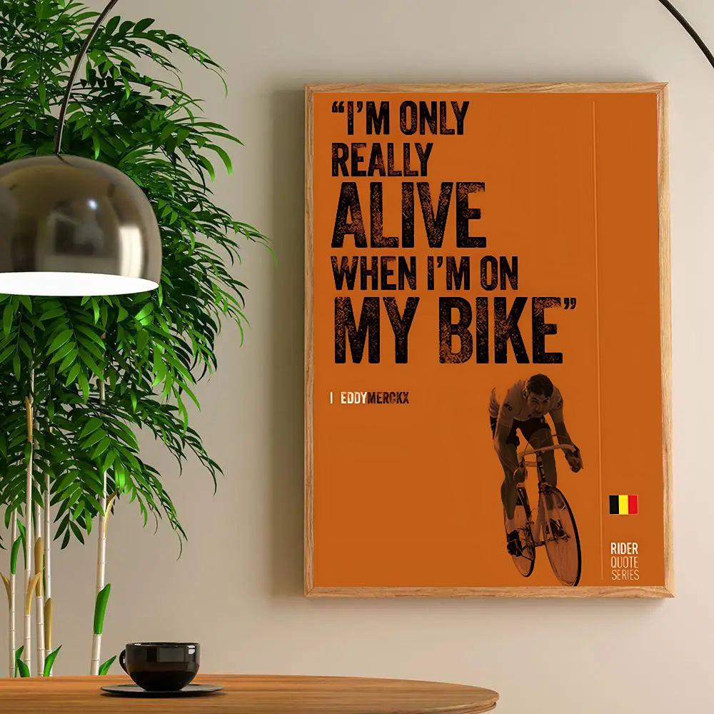 

1 шт. Известный гонщик, велоспорт, мотивирующие цитаты, плакаты HD, домашняя комната, бар, кафе, декор, искусство, настенная живопись, картина 21cm×30cm NoFrame