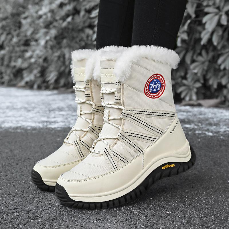 TUINANLE Men's Snow Boots with Lining and Thickening for Warmth, Cold-Resistant Outdoors, Non-Slip Thick Sole Women Ankle Boots