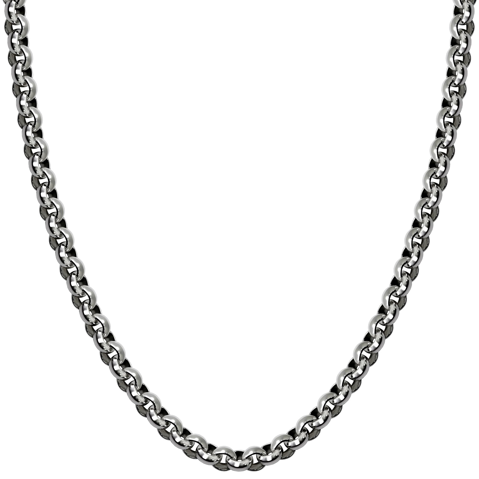 

[Shinjuku Gin no Kura] Smoked Roll Chain, Length 45-70cm (50cm), Width approx. 3.3mm, Thin, Silver 925 Necklace Chain, Men s, Chain Only