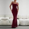 Knitted Dress Halter Neck Solid Color Wrapped Hip Sexy Slim Fit Women's Autumn Winter