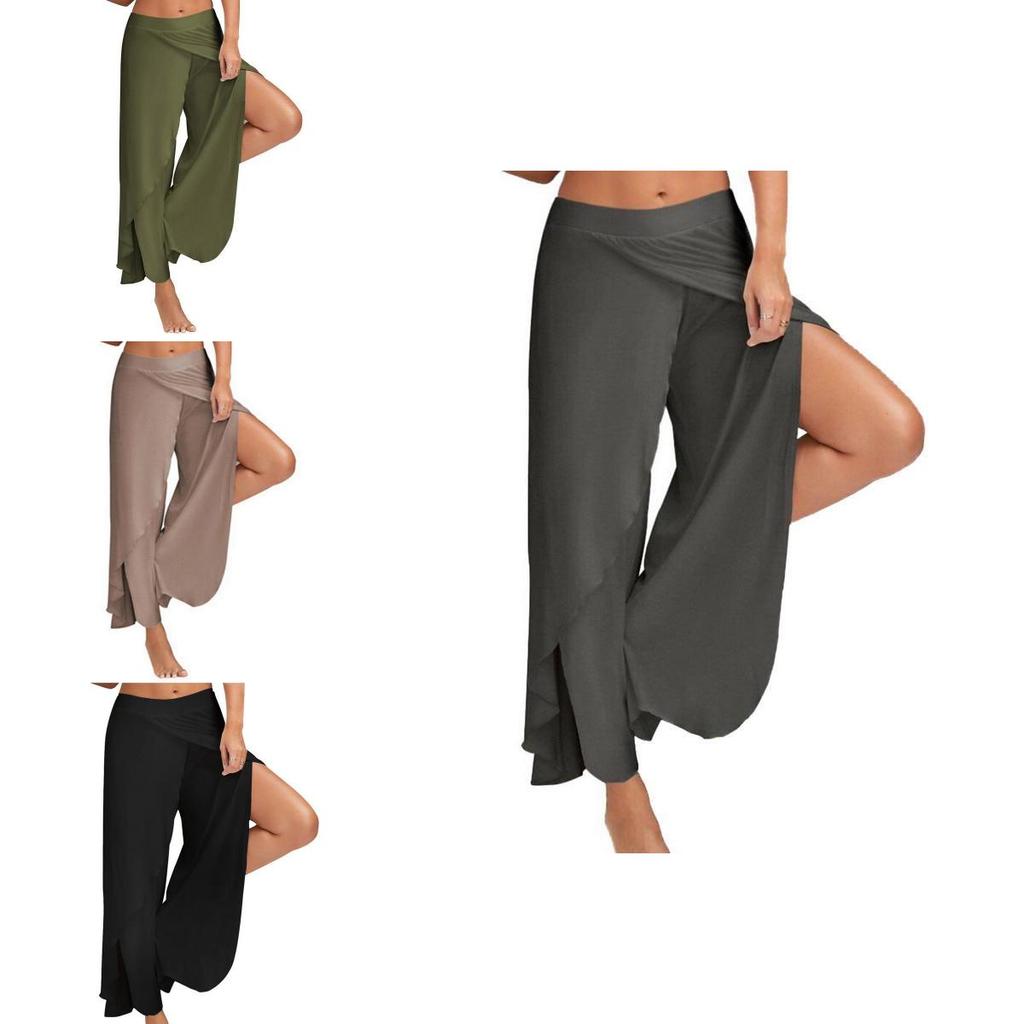 Women's Summer Casual Wide Leg Pants In Premium Quality Solid Color Design