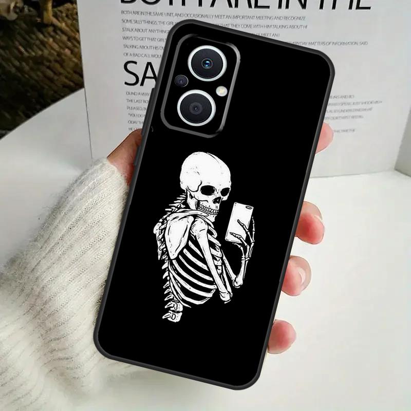Aesthetics Skeleton Phone Case For OPPO Reno 8T 14F 13 F 12 11 10 14 Pro 7 8 Lite OPPO Find X8 X6 X5 X9 Pro Cover
