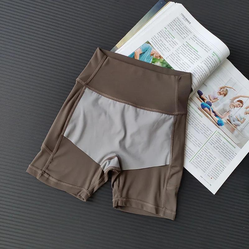 Women Yoga Shorts High Waist Elastic Breathable Lightweight Quick Dry Seamless for Running Cycling Gym Yoga Comfort Fit