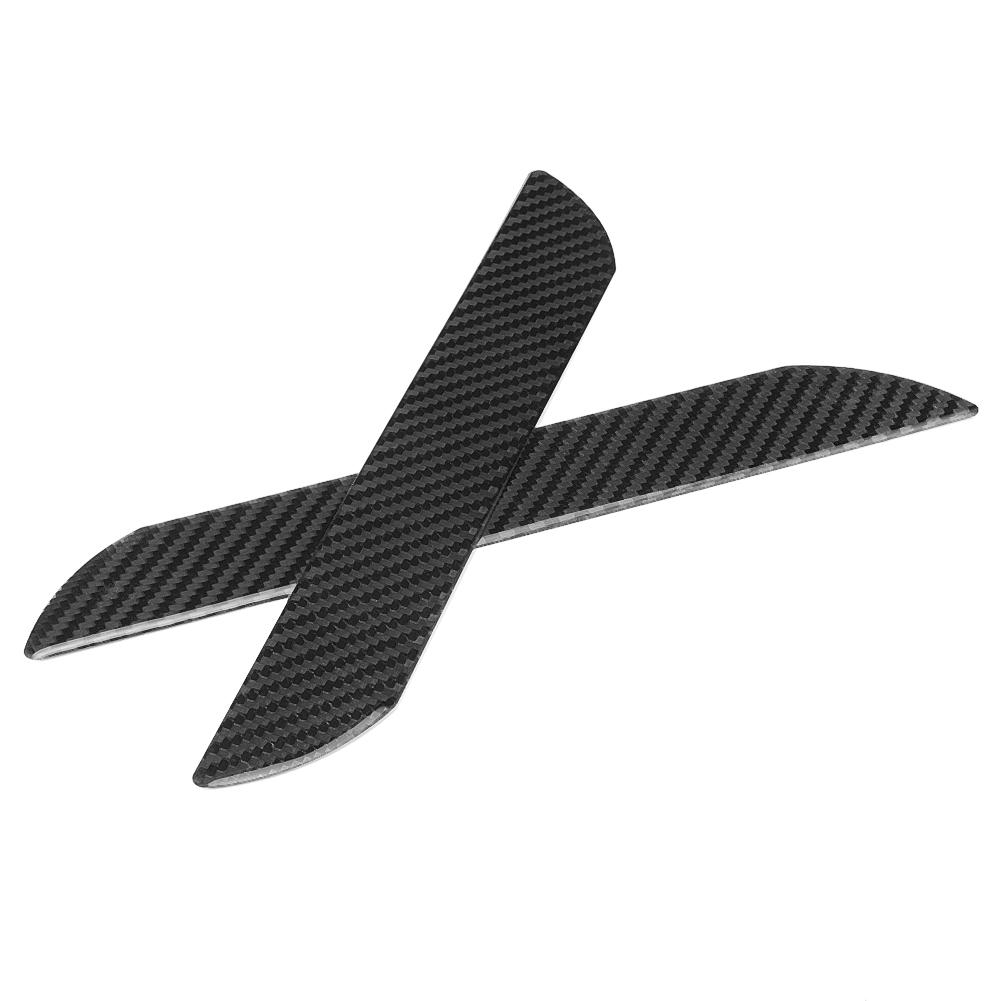 2Pcs Carbon Fiber Car Door Sill Scuff Plate Pedal Trim Accessory 3.65x25.3cm
