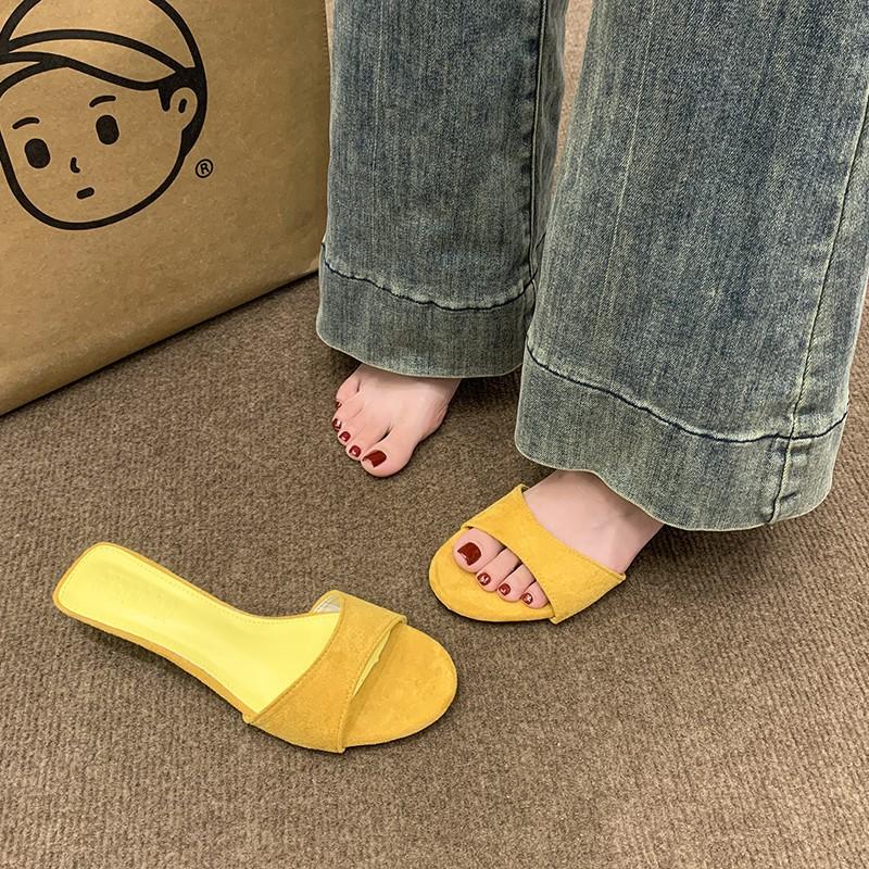 Leopard Print Wedge Slippers Women's Summer Wear New Fashion Versatile Temperament One Word Cool Slippers Sandals