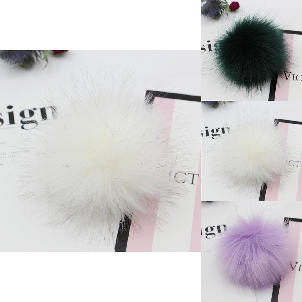 Soft And Fluffy Diy Faux Raccoon Fur Pom Poms For Stylish Beanie Hats Accessories