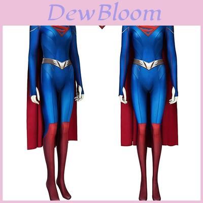 Superman A Lois Cosplay Kostým Těsný Body s Pláštěm Na Halloween A Cosplay
