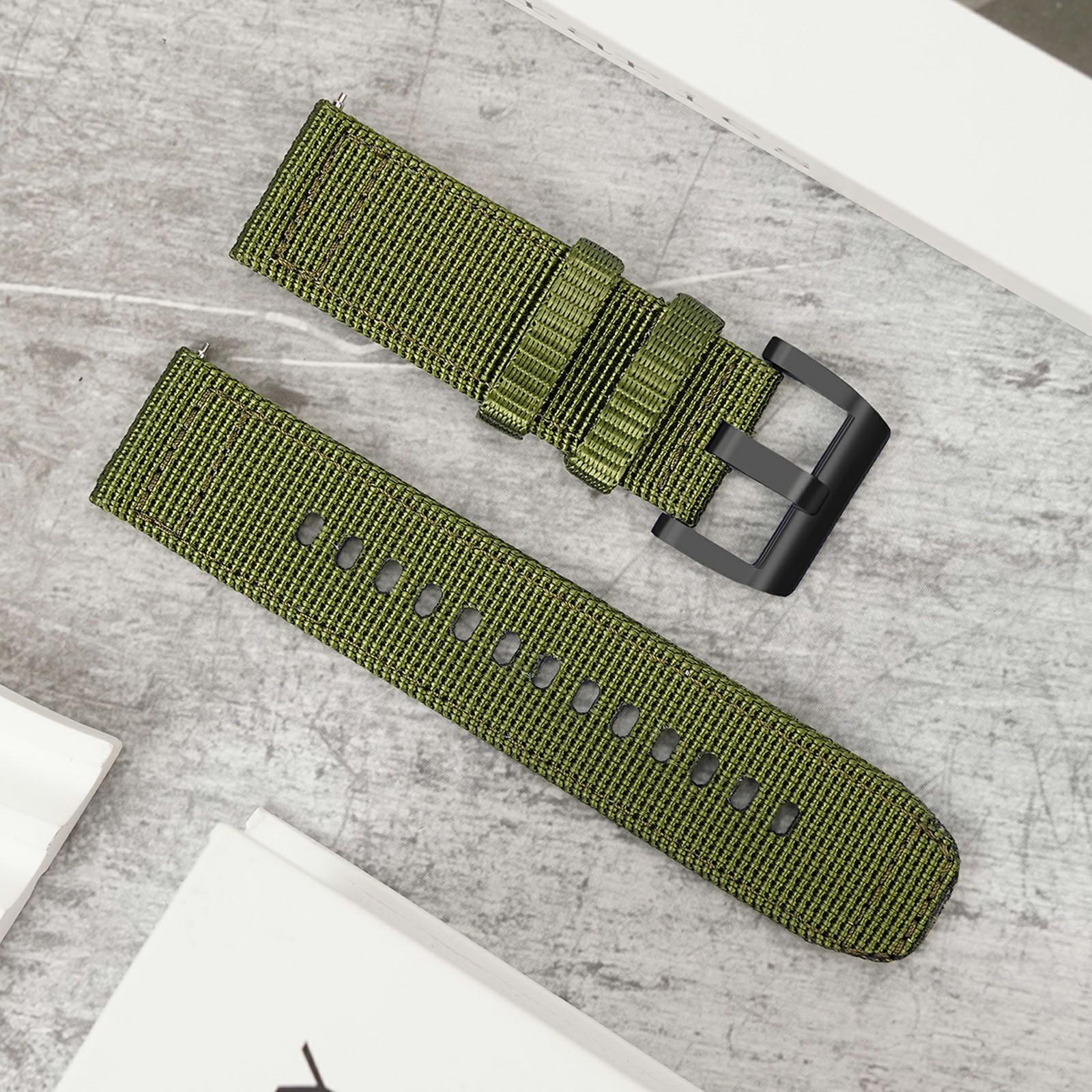 

22mm Replacement Strap for Huawei Watch GT 5 Pro 46mm/GT 5 46mm/GT 4 46mm Nylon Braided Watch Band Green
