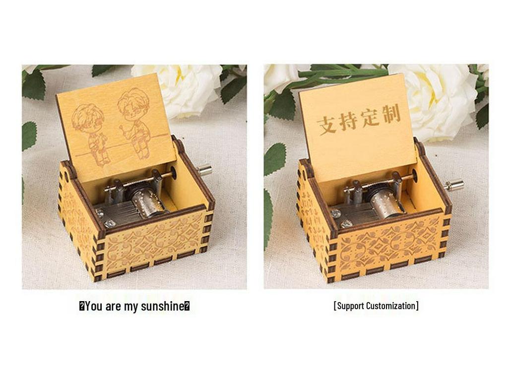 Handkurbel Harry Potter Schloss im Himmel Massivholz Spieluhr - Frohe Weihnachten für Alice