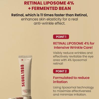 Eye Cream: Retinal Liposome 4% + Fermented Bean 30ml + RANDOM GIFT