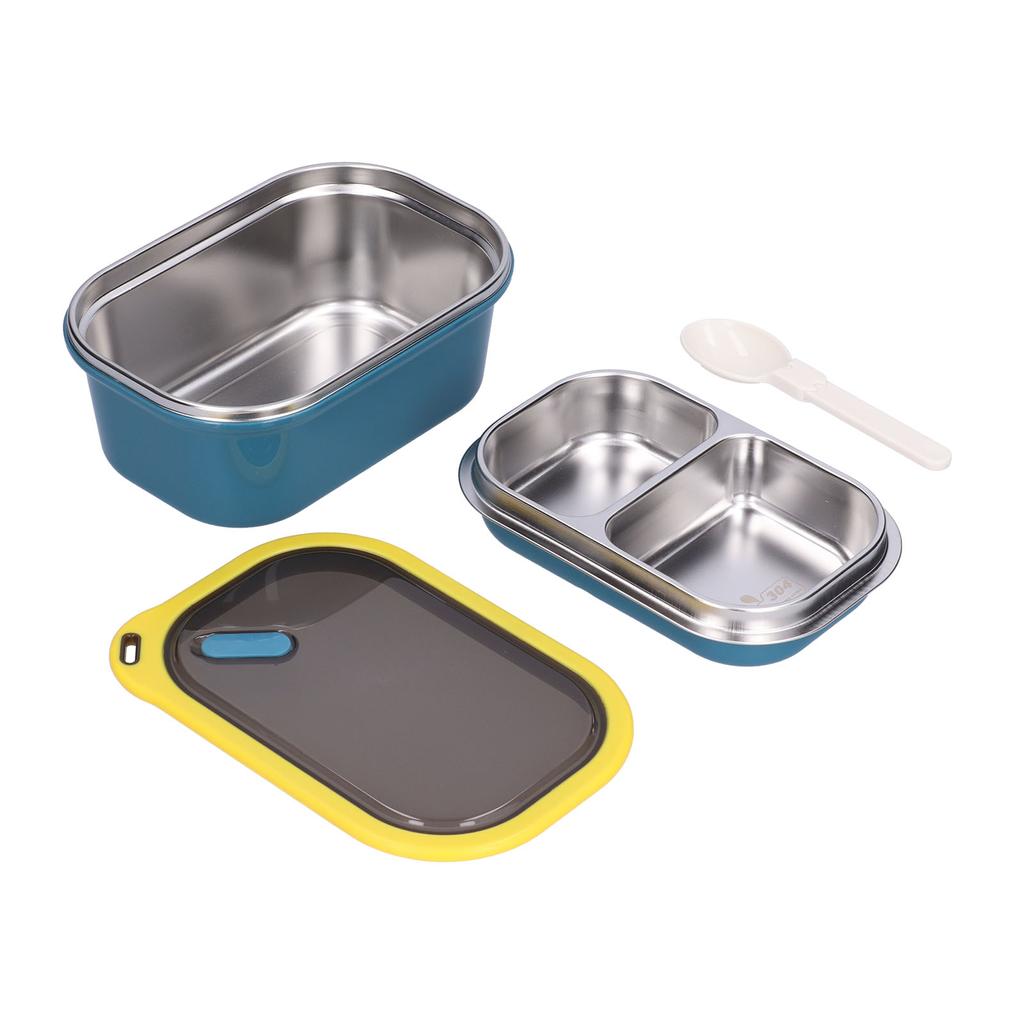 1.2L Stainless Steel Bento Box Doublelayer LeakProof Sealed Food Container Storage Box for School Picnic