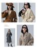 Petite Women's Mid-Length Camel Wool Coat - Loose Double-Faced Cashmere with Tie-Waist for Autumn and Winter.