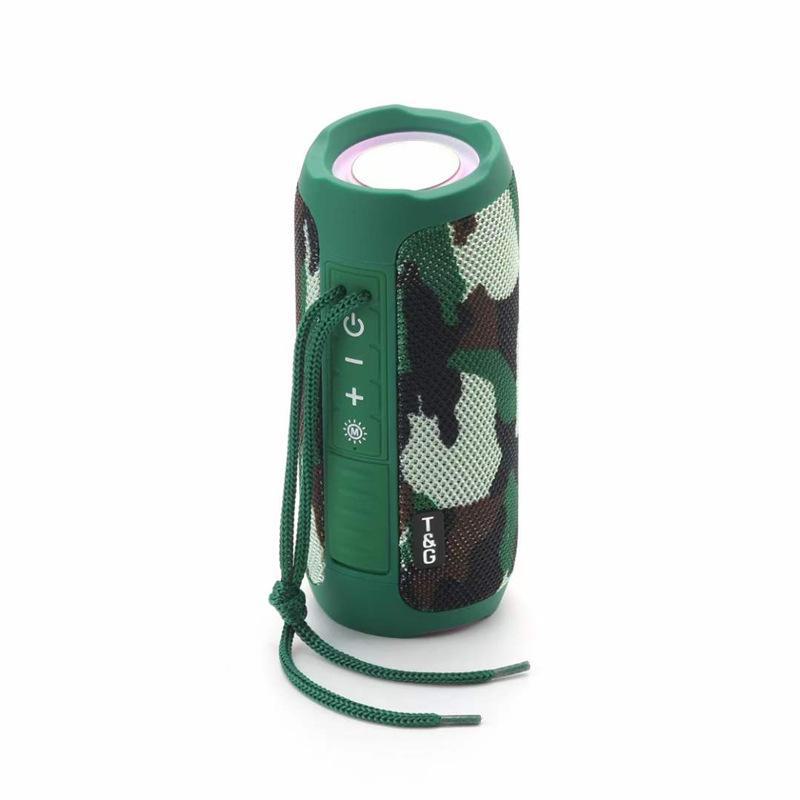 

Водонепроницаемый портативный Bluetooth-динамик TG227 со светодиодом и FM-радио камуфляжный