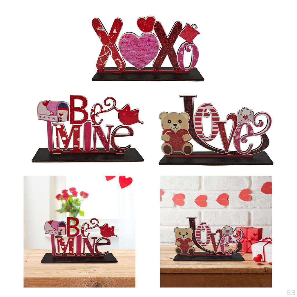 Valentinstag Dekoration für Etagere Esstisch Bauernhaus Desktop Ornament Party