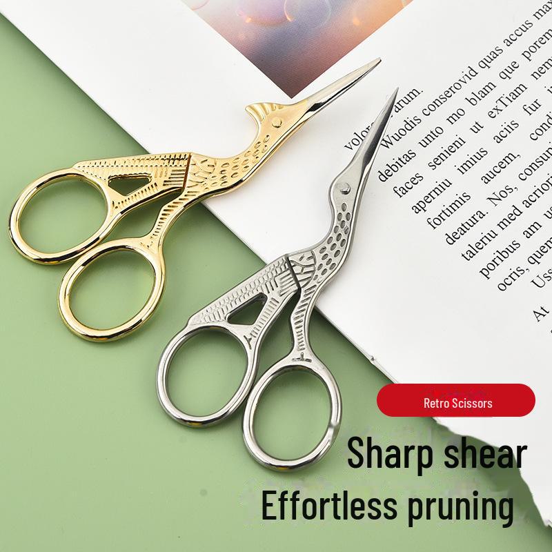 Stainless Steel Eyebrow and Nose Hair Scissors: Rounded Head Trimmer for Beard and Beauty Use