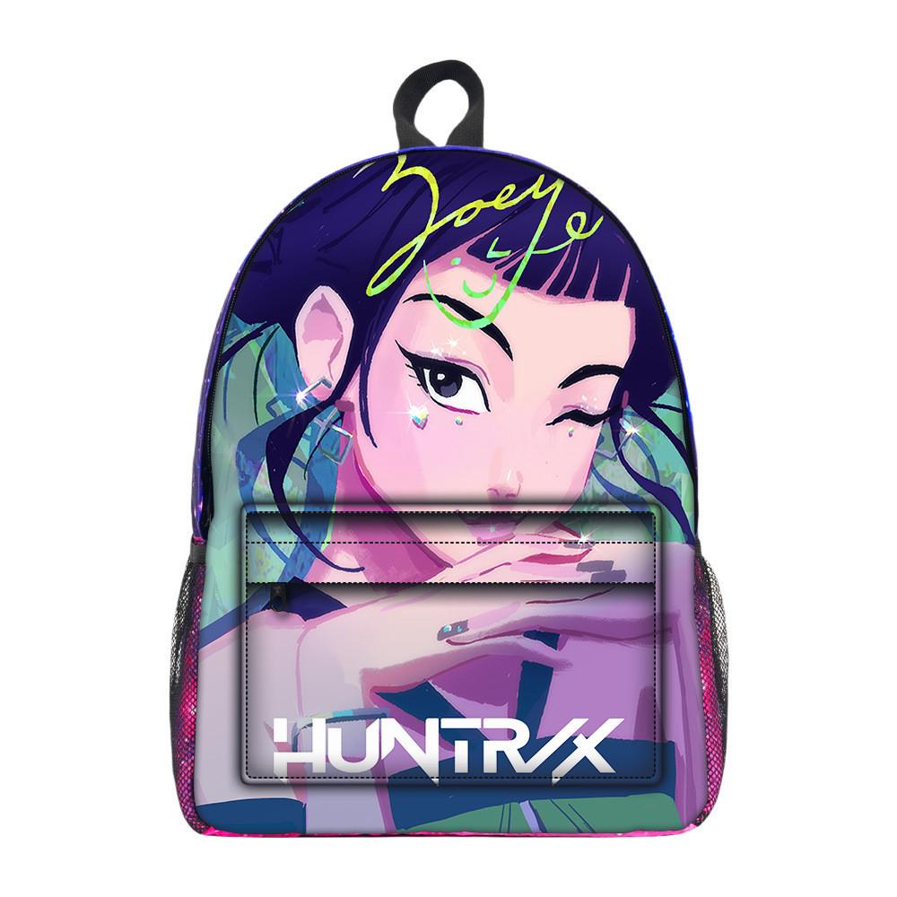 Kpop Demon Hunters Cartoon Pattern Oxford Cloth Student Backpack