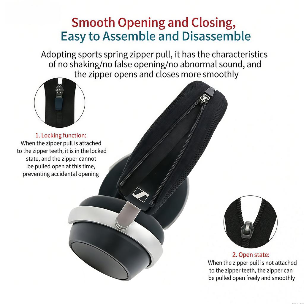 Comfortable Headphone Headband Protector Cover Soft Fabric Wear Resistant Headbeam Sleeve for HDB630