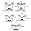 Stainless Steel Biscuit Mold Set,Butterfly Cookie Cutter Kit,DIY Cake Decoration Tool,Chocolate Pastry Baking Snacks Mold, 5Pcs