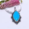 Magnesite Turquoise 925 Sterling Silver Pendant V9052, Blue Pendant, Marquish Pendant, Valentin's Day Gift, Gift For Her, Birthday Gift, Handmade Jewe