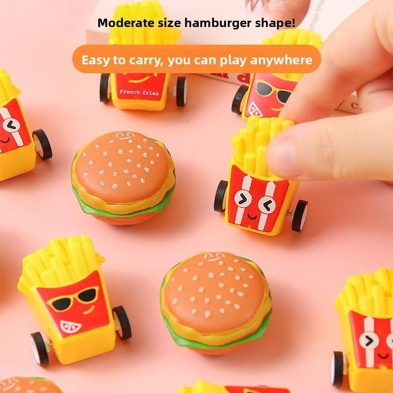 Creative Fries French Burger Design Children Inertia Toy Car Entertainment For