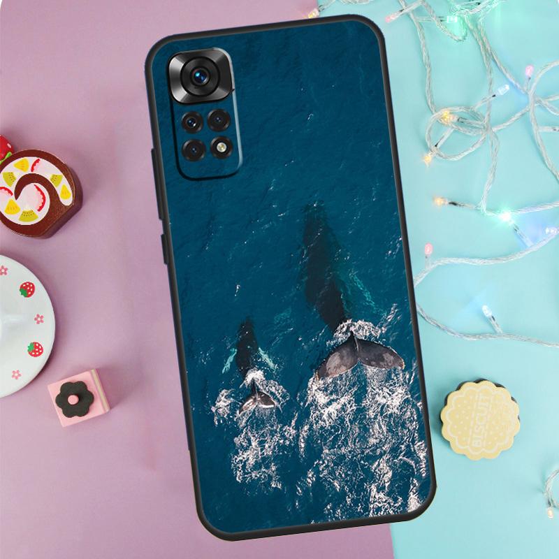Ocean Whale Shark Swimming Case For Xiaomi Redmi Note 14 13 9 10 11 12 Pro 9S 10S 11S 12S Redmi 13C 10C 12C 14C Cover