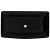 VidaXL Vasque Rectangulaire Céramique Noir pour Salle de Bain Lavobo Lave-main 141923