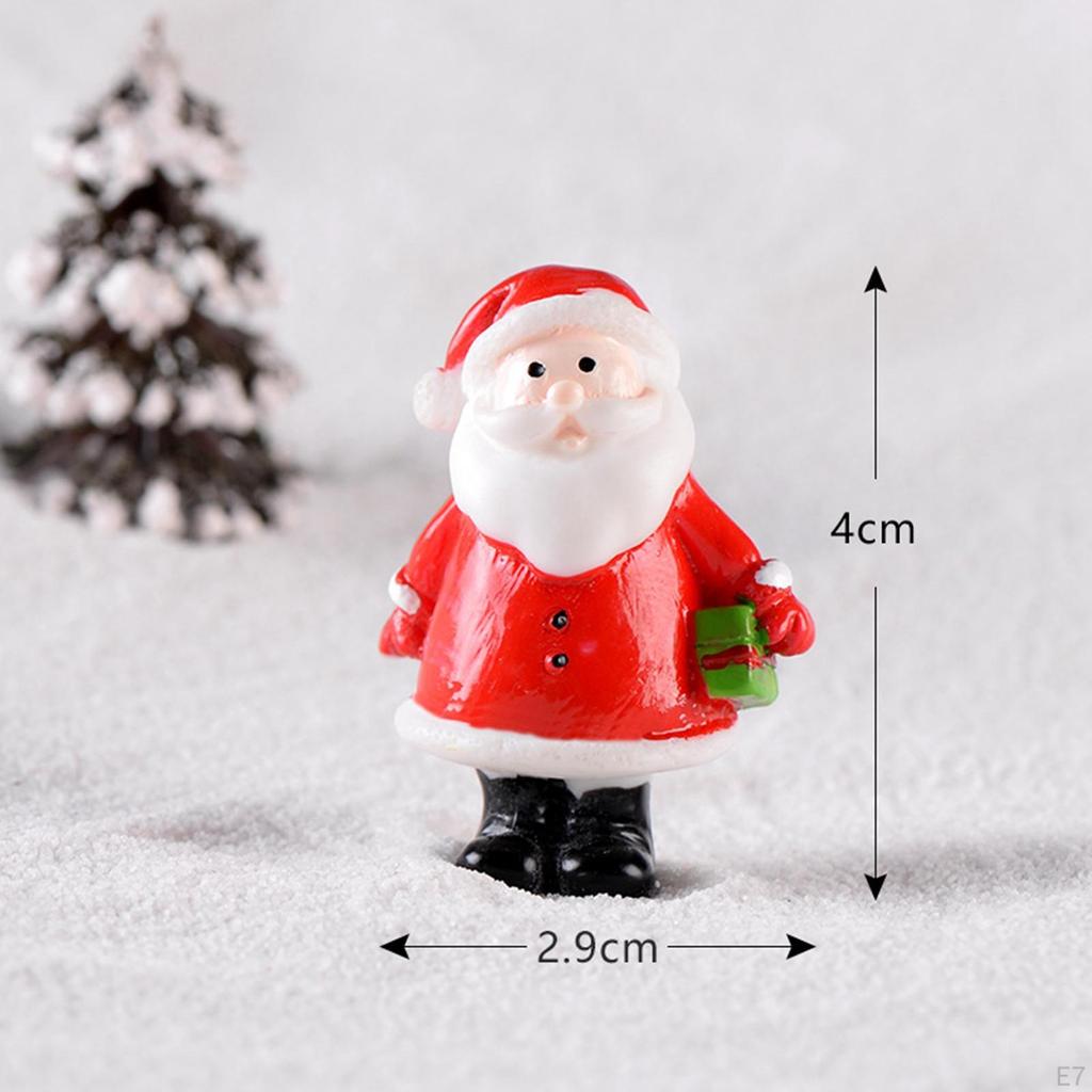 Christmas Old Man Figurine Sculpture Small Character Miniature for Home Decor Decoration
