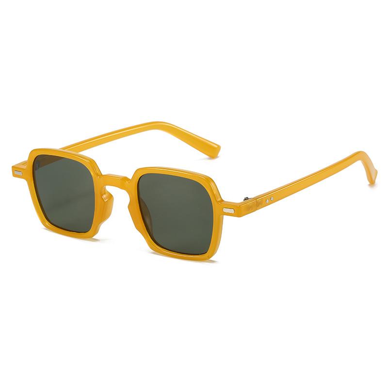 Retro square sunglasses, European and American fashion rice-ordered leopard print glasses, simple literary sunglasses for women