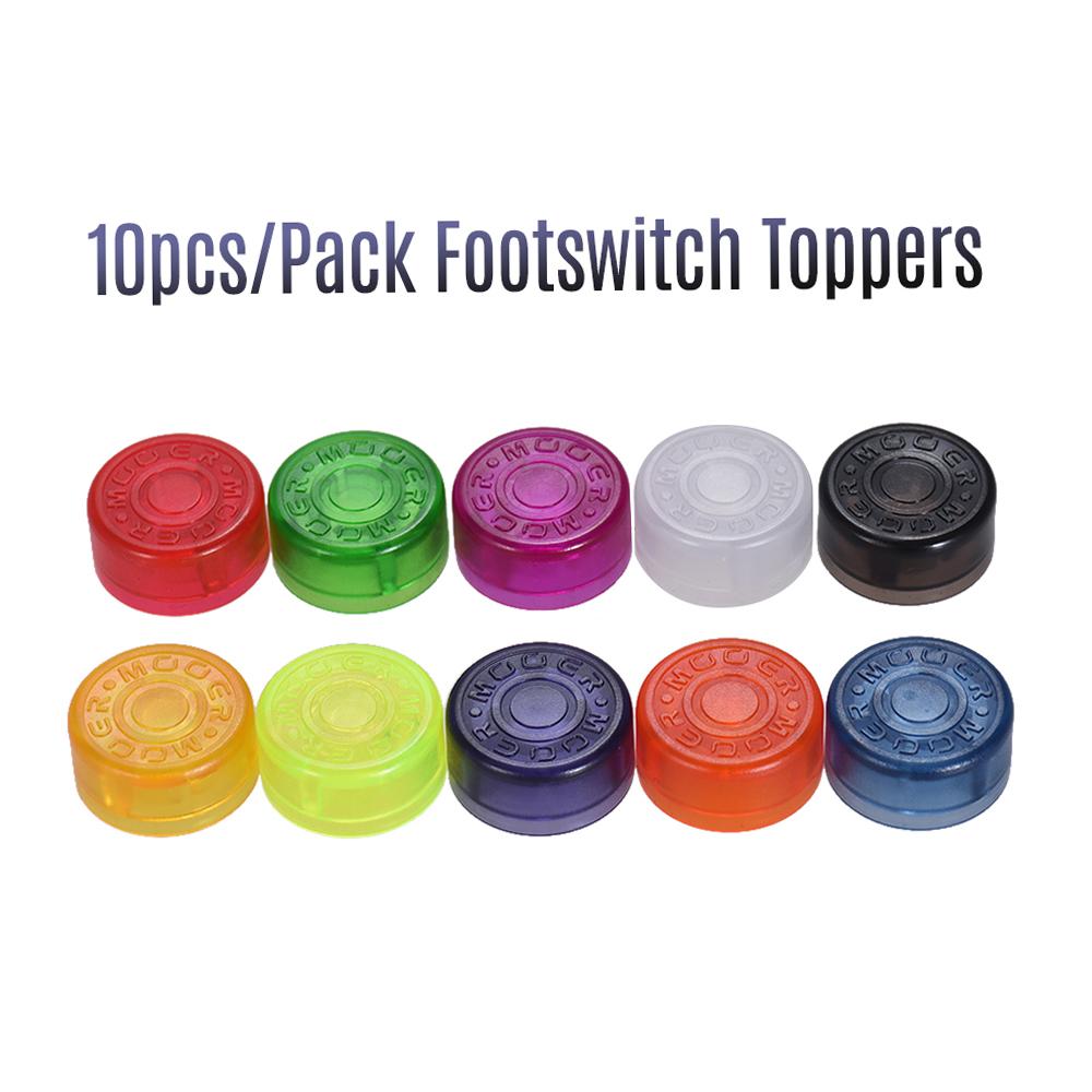 10pcs Footswitch Topper Protector Colorful Plastic Bumpers for Guitar Effect Pedal(Random Color Delivery)