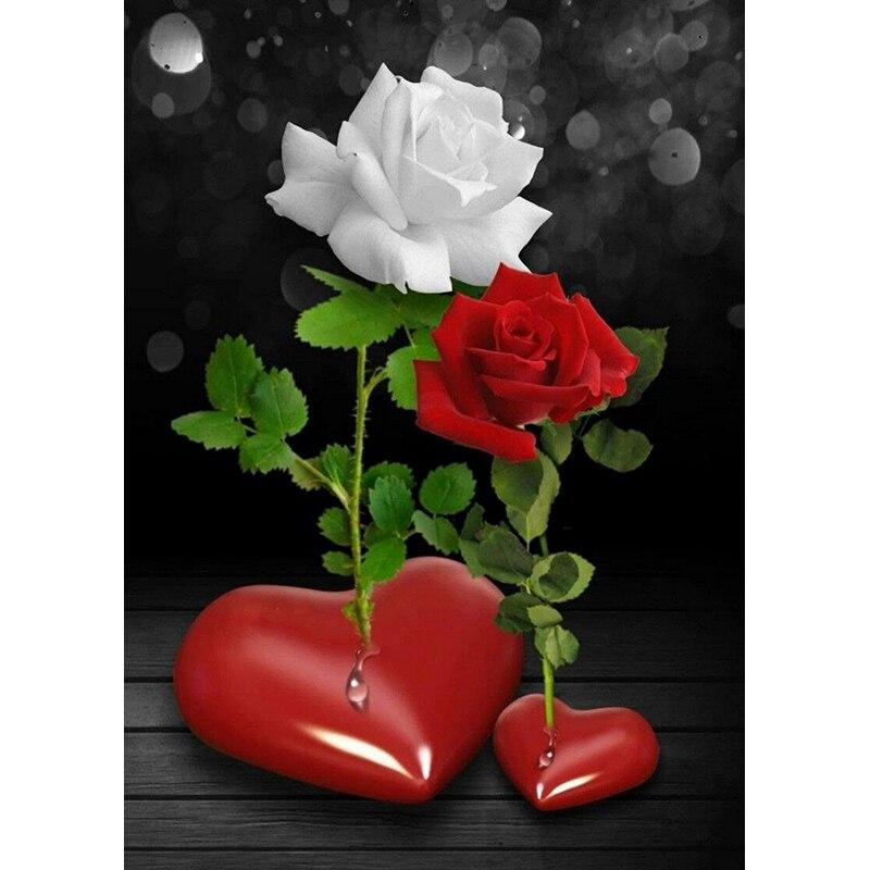 5D DIY Diamond Painting Orchid Scenery Flower Pictures Diamond Embroidery Full Round Rhinestones Crafts Home Decor Gift