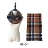 Wind autumn and winter women's warm colorful grid imitation cashmere double-sided fringed grid scarf