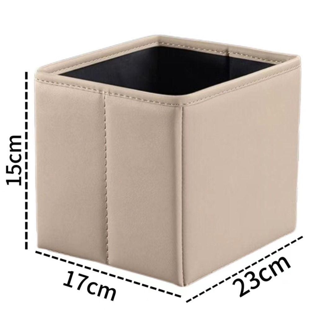 Faux Leather Car Garbage Cans Waterproof Vehicle Trash Can Durable Car Trash Bin  Automotive