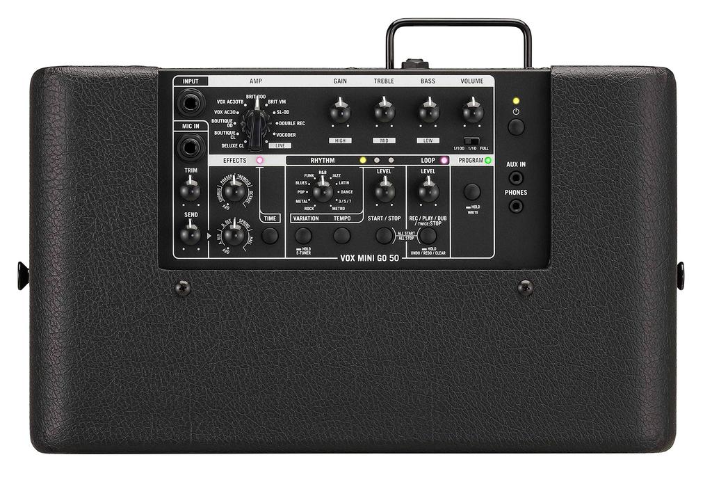 Vox MINI GO 50 50W Modeling Amplifier for Electric Perfect for Home with Mic Headphone Rhythm MP3 and Mobile Compatibility Guitar, Practice, Portable,