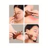 Natural Sandalwood Wide-Tooth Comb, Multi-Functional Head & Face Massager, Gua Sha Lifting Tool, Anti-Static