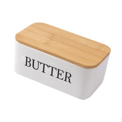 Beurrier en céramique avec couvercle, facile à nettoyer, porte-beurre, récipient en porcelaine