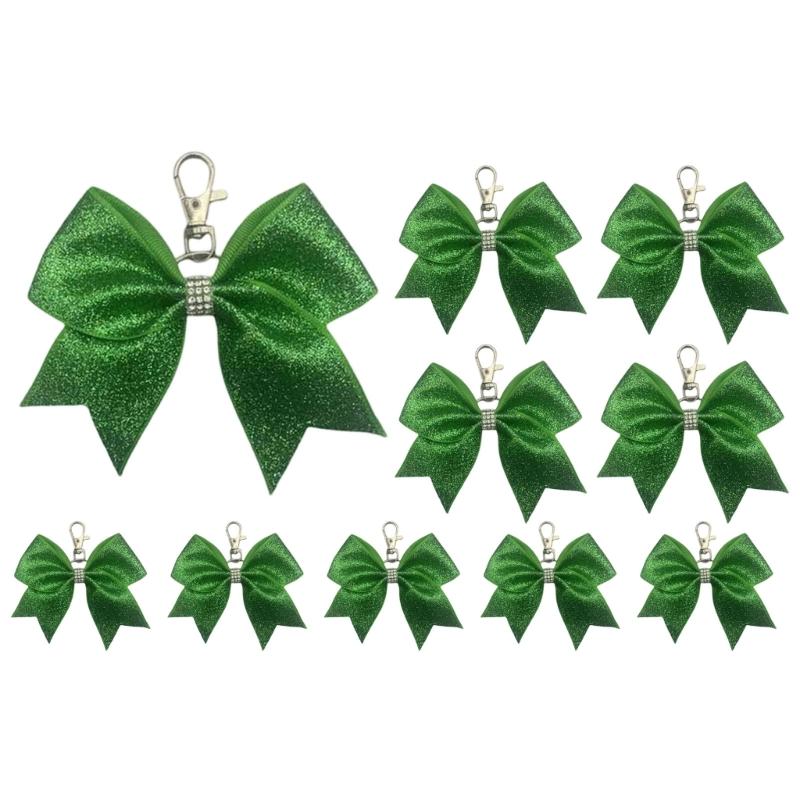 Shining Leather Bowknot Keychain Pendant Featuring Secure Hook For Organized Key Carrying And Stylish Enhancement