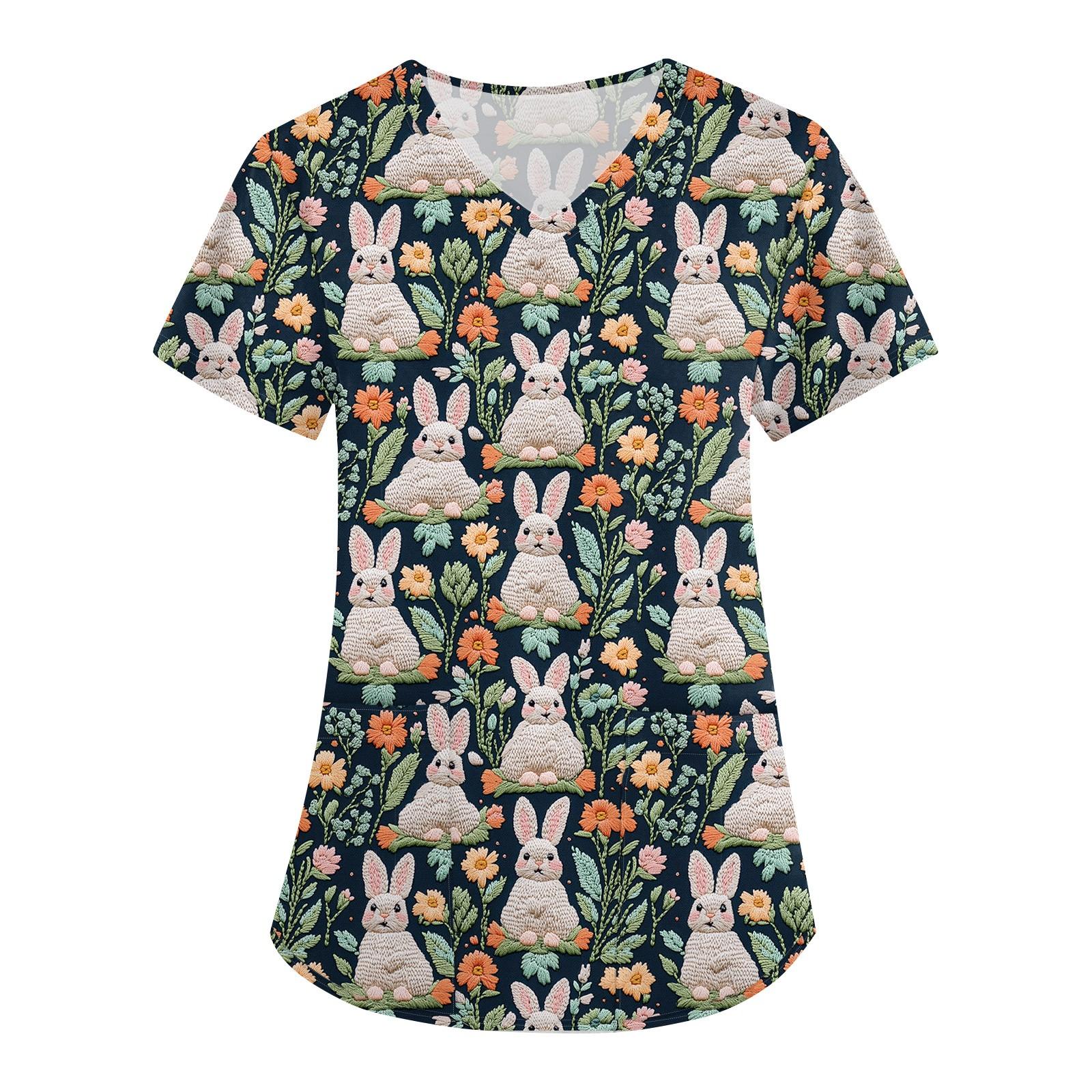 

Женская печатная униформа рабочая униформа с V-образным вырезом и карманами защитная униформа защитная униформа L