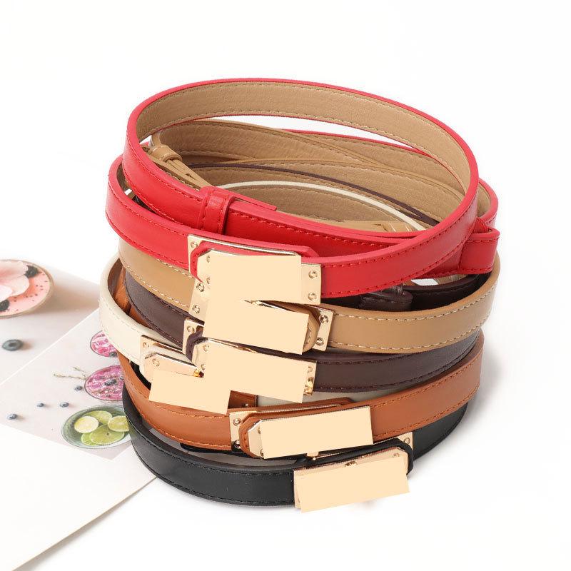 Women's Adjustable Leather Waist Belt - Korean Style Dress Cinching