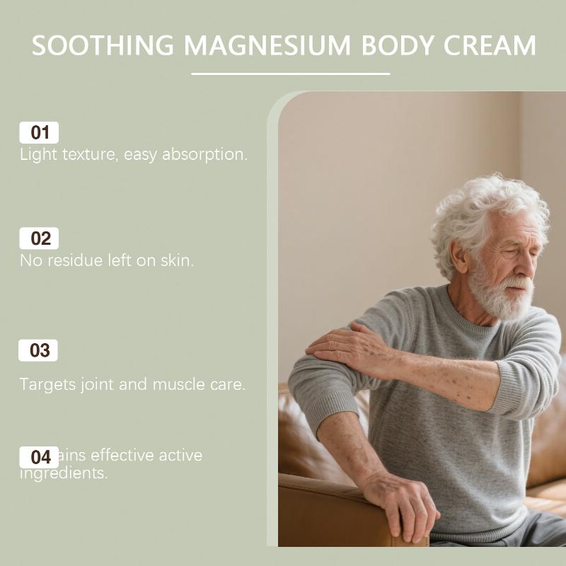 Body Care Magnesium Cream Gently Nourishes And Takes Care Of The Body Joints In Daily Life. Massage And Apply The External Care Magnesium Cream