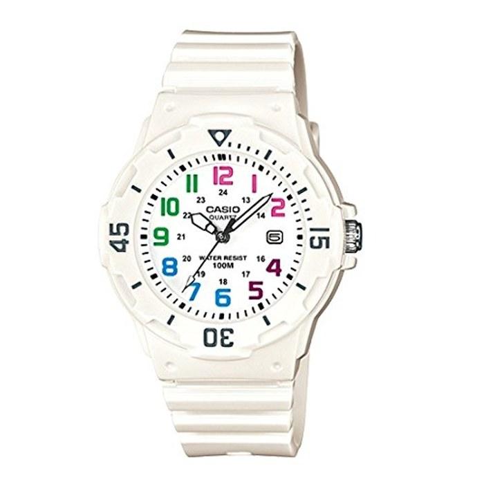 CASIO LRW200H-7B Women's 100m Water Resistant Resin Watch (White)
