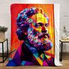 Colorful Geometric Portrait Blanket for All Seasons Blanket Lunch Break Throw Gift