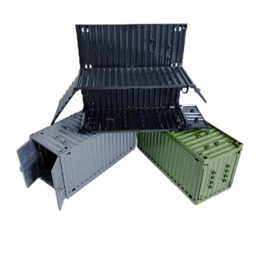 Military Container Model Model Building Blocks MOC Toys For Kids Transformable Technical Bricks Creative DIY Pretend Toys